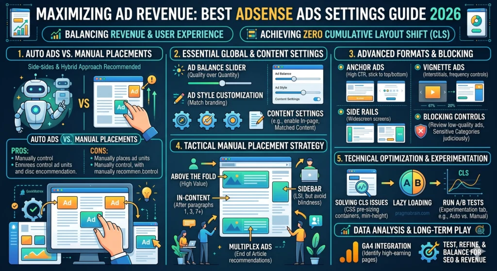 Best AdSense Ads Settings 2026: Maximize Revenue & Zero CLS