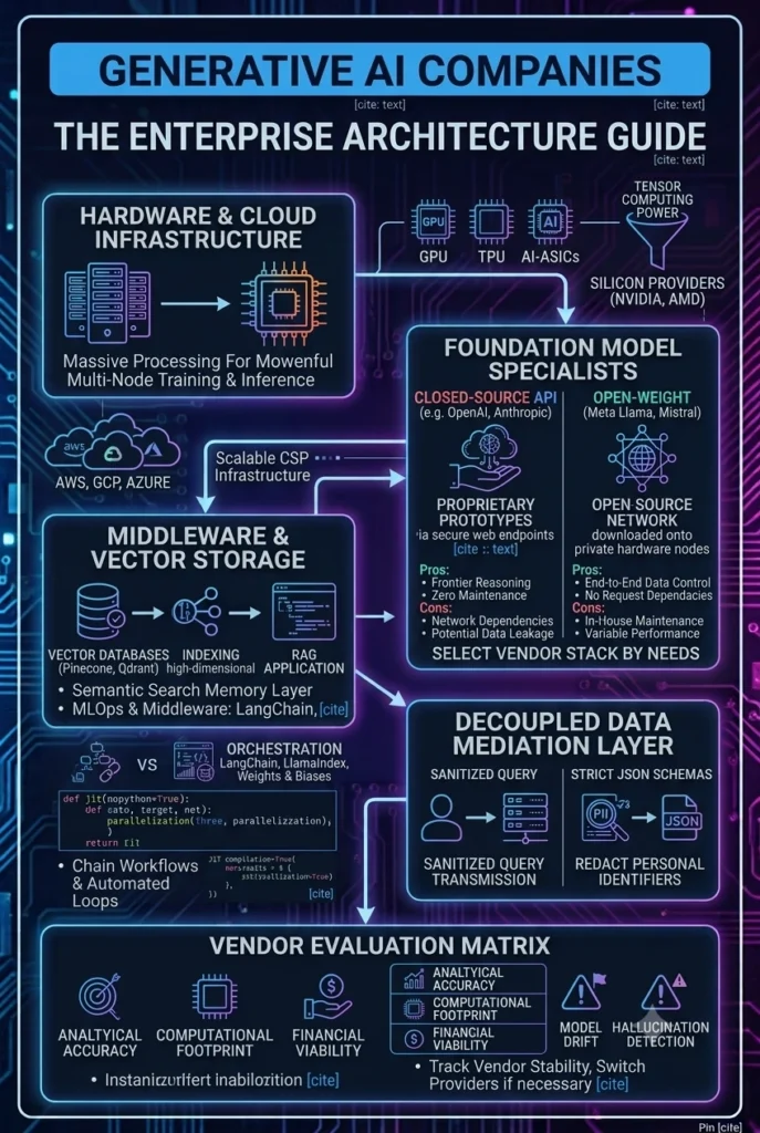 generative ai companies infrastructure architecture and vendor integration blueprint